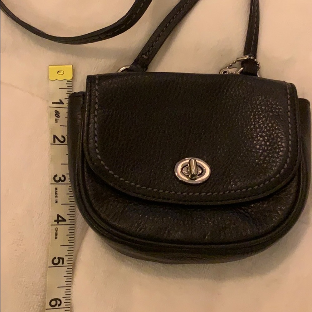 Coach small crossbody black leather - Picture 3 of 4
